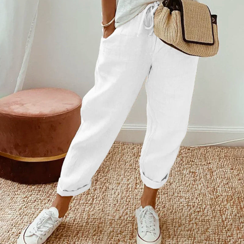 Pantalon En Lin Anti-Transpiration Décontracté & Élégant
