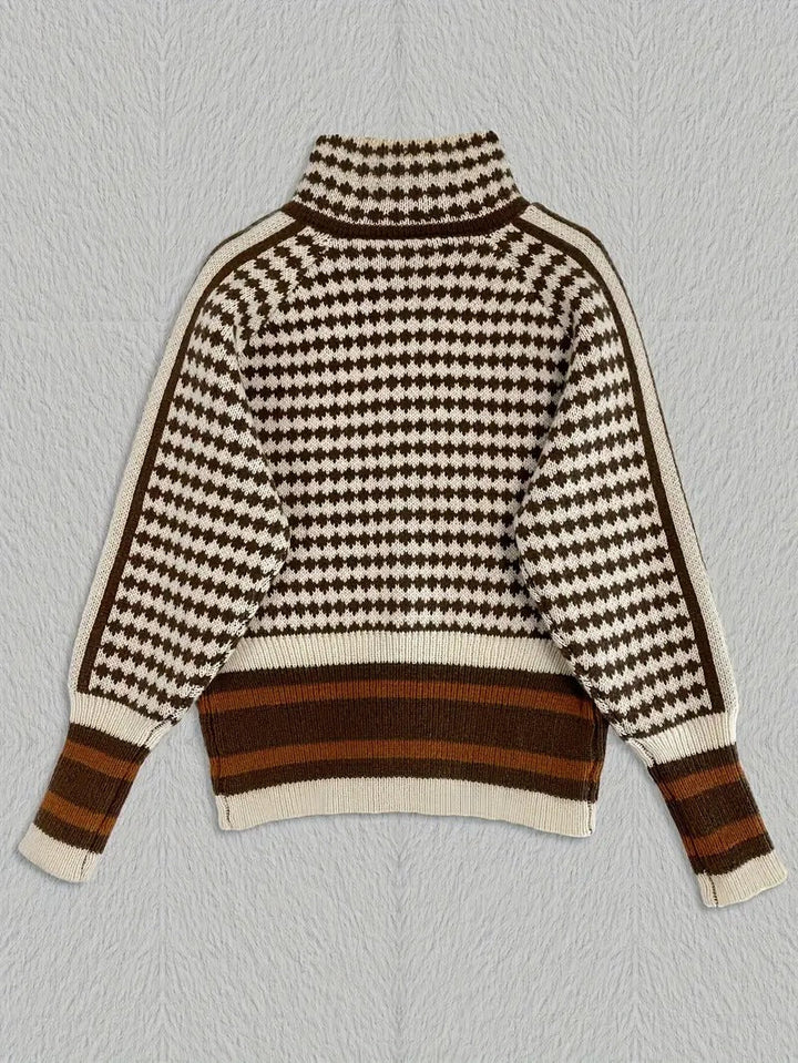 Isabella Houndstooth Zip-Up