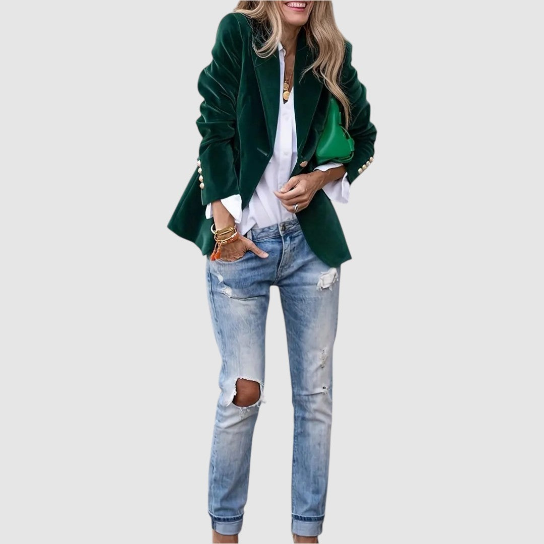 Natálie – Elegant Velvet Blazer