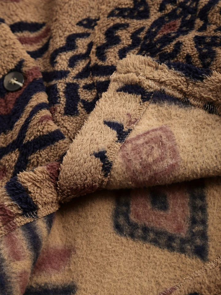 Navajo Hooded Fleece Coat