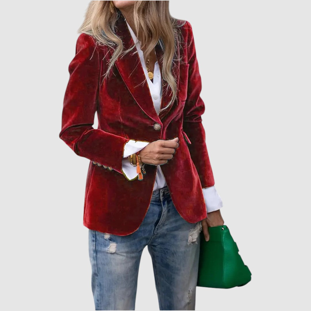 Natálie – Elegant Velvet Blazer
