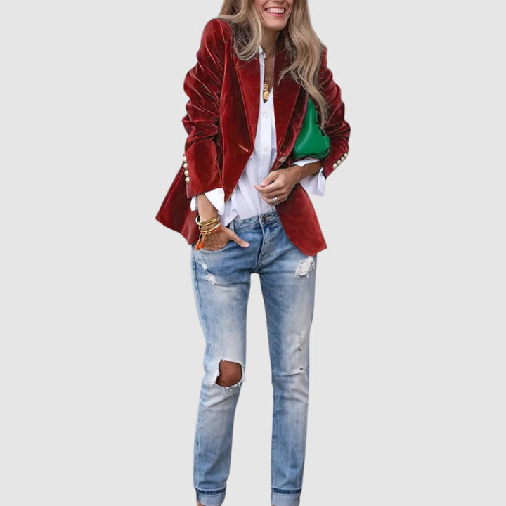 Natálie – Elegant Velvet Blazer