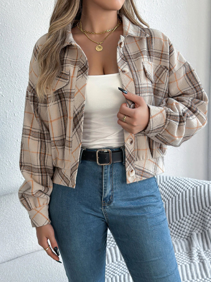 Aubrey Cropped Flannel Shacket