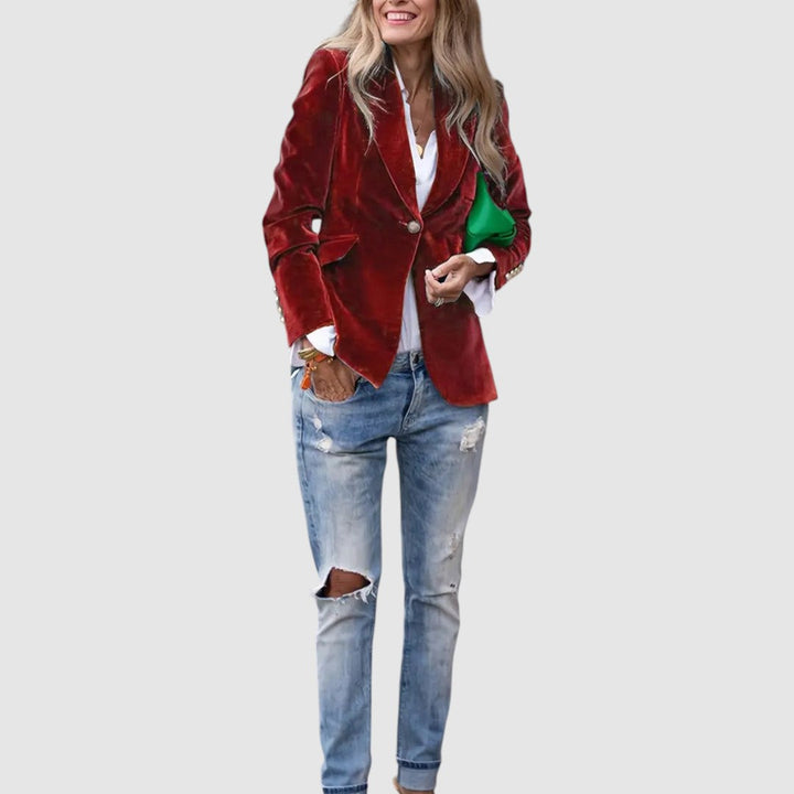 Natálie – Elegant Velvet Blazer