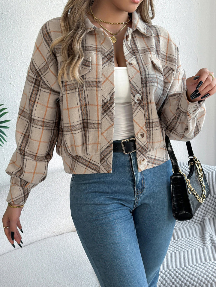 Aubrey Cropped Flannel Shacket