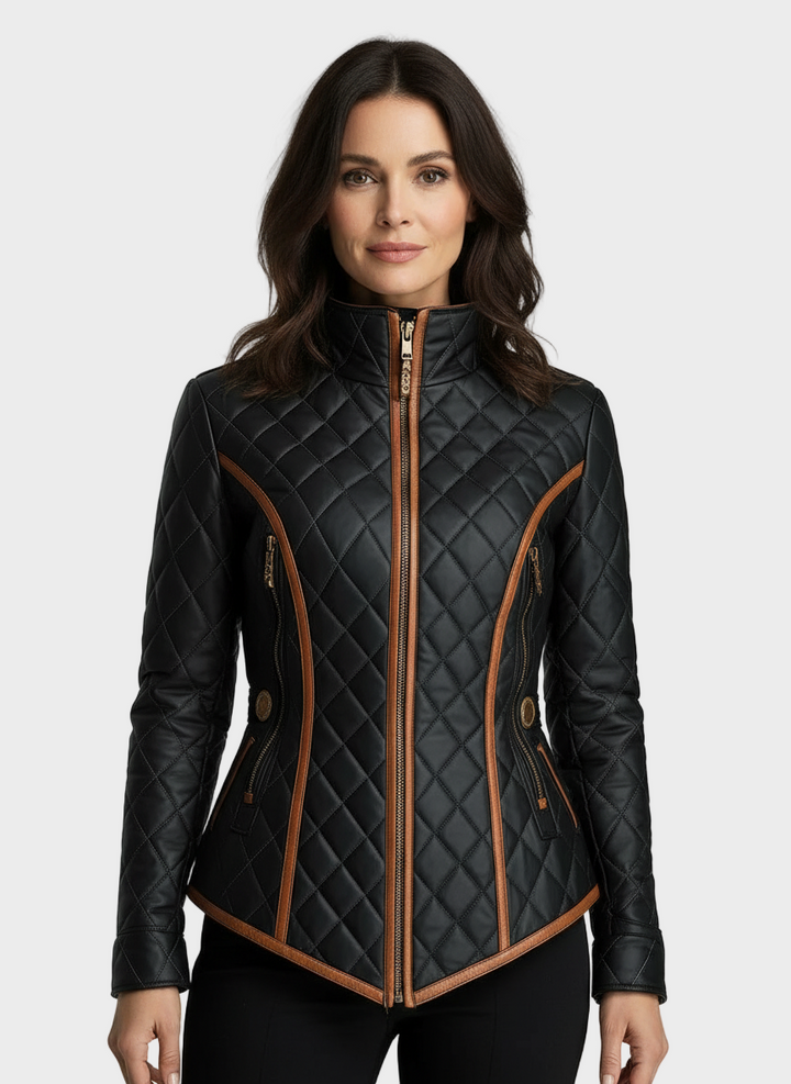 Lillian – Diamond Quilted Down Jacket