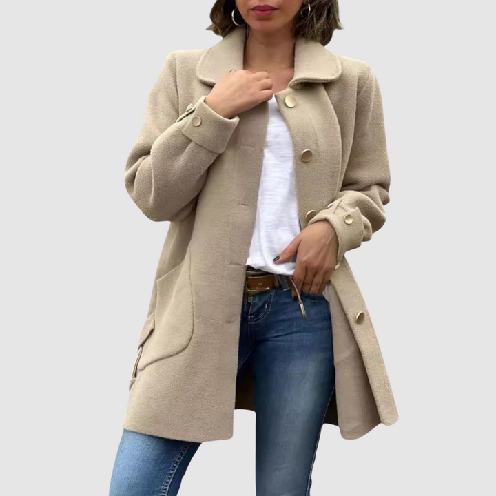 Martina – Classic Oversized Button Coat