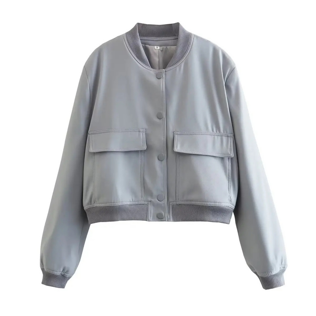 Amari Crop Bomber Jacket