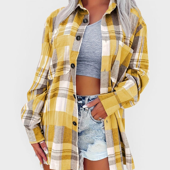 Hortensia™ | Long-Sleeve Check Shirt