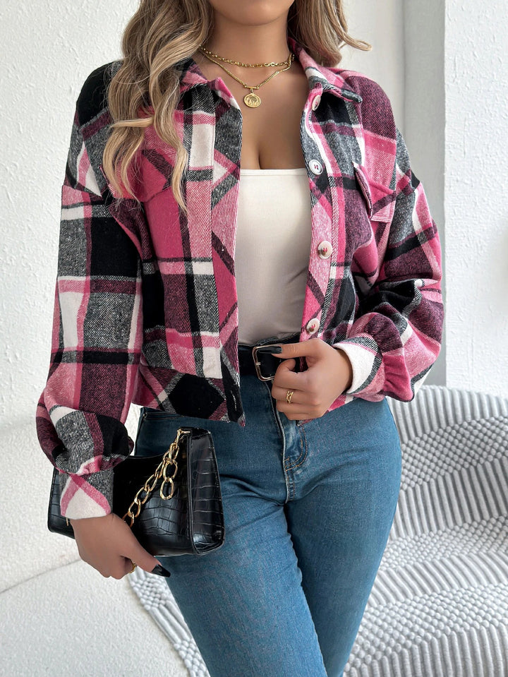 Aubrey Cropped Flannel Shacket