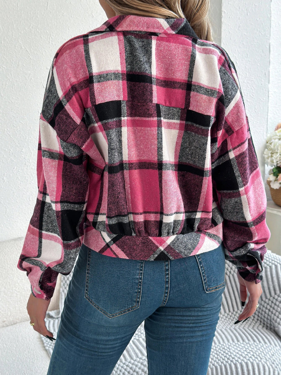 Aubrey Cropped Flannel Shacket