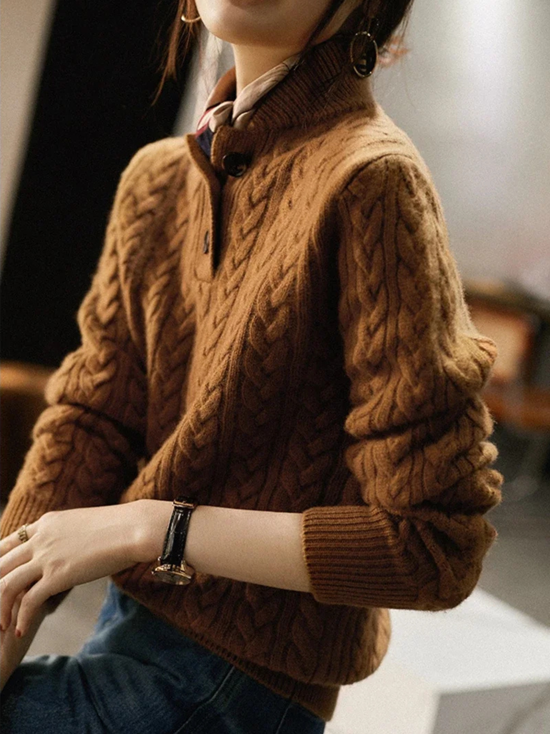 Aveline Cable-Knit Pullover