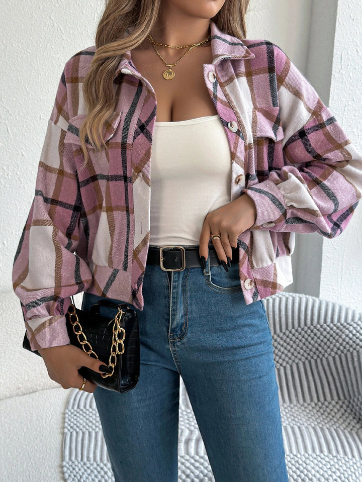 Aubrey Cropped Flannel Shacket