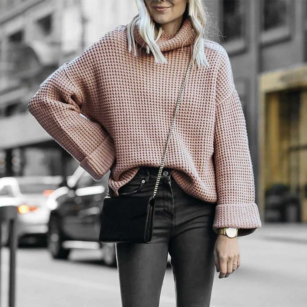 Loft Waffle Turtleneck Sweater