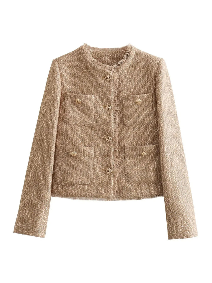 Adriana™ | Beige Jacket with Pockets