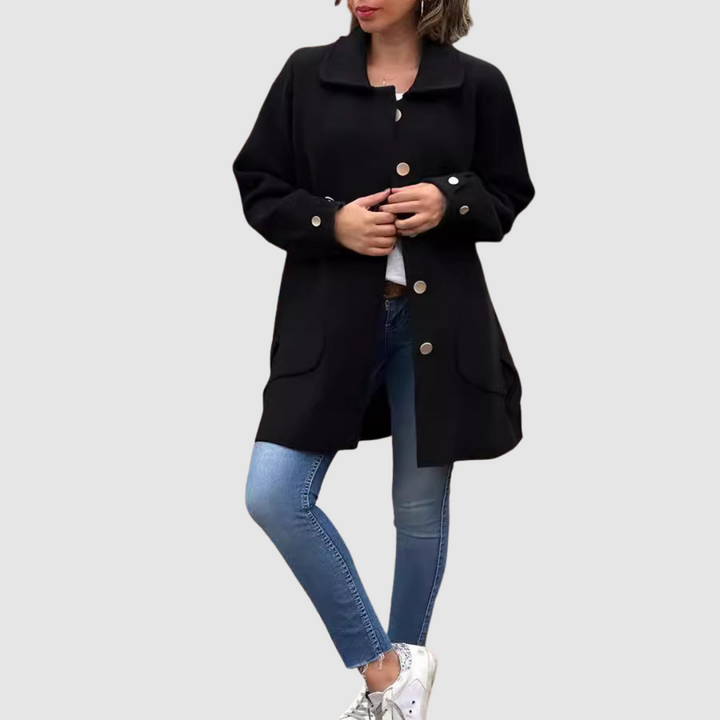 Martina – Classic Oversized Button Coat