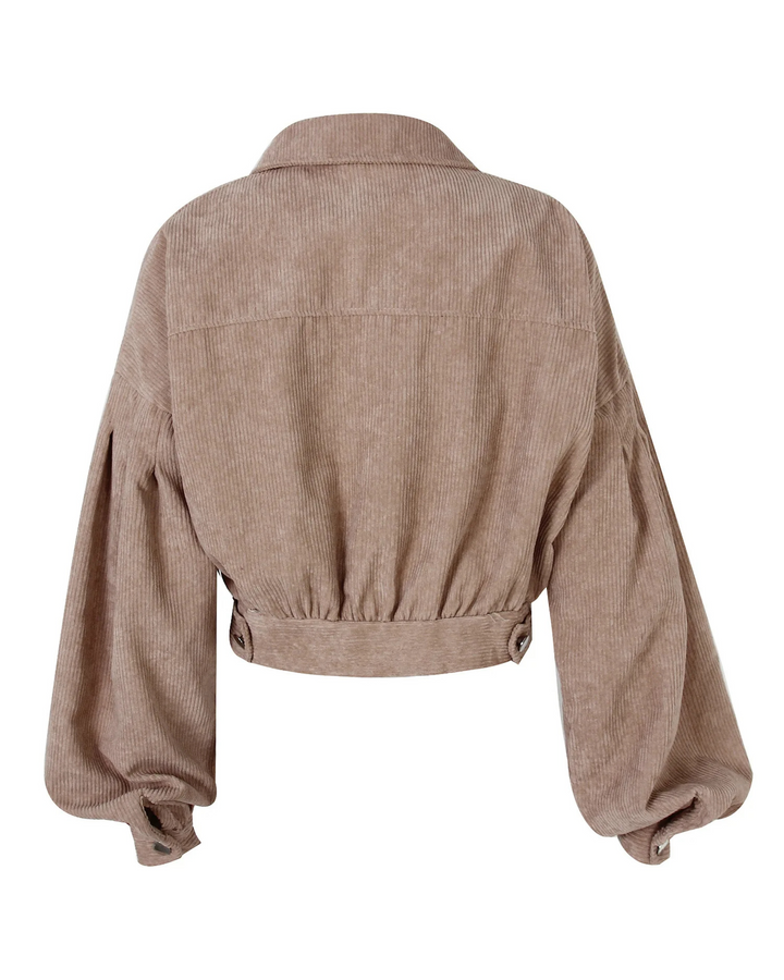 Velour Corduroy Cropped Jacket