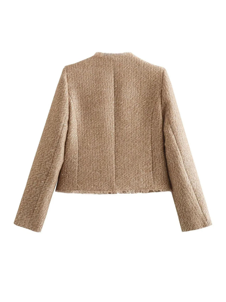 Adriana™ | Beige Jacket with Pockets