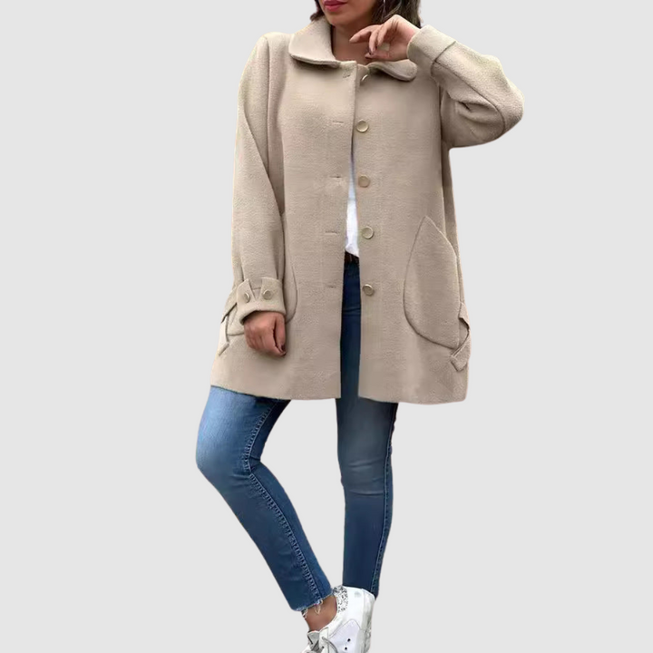 Martina – Classic Oversized Button Coat