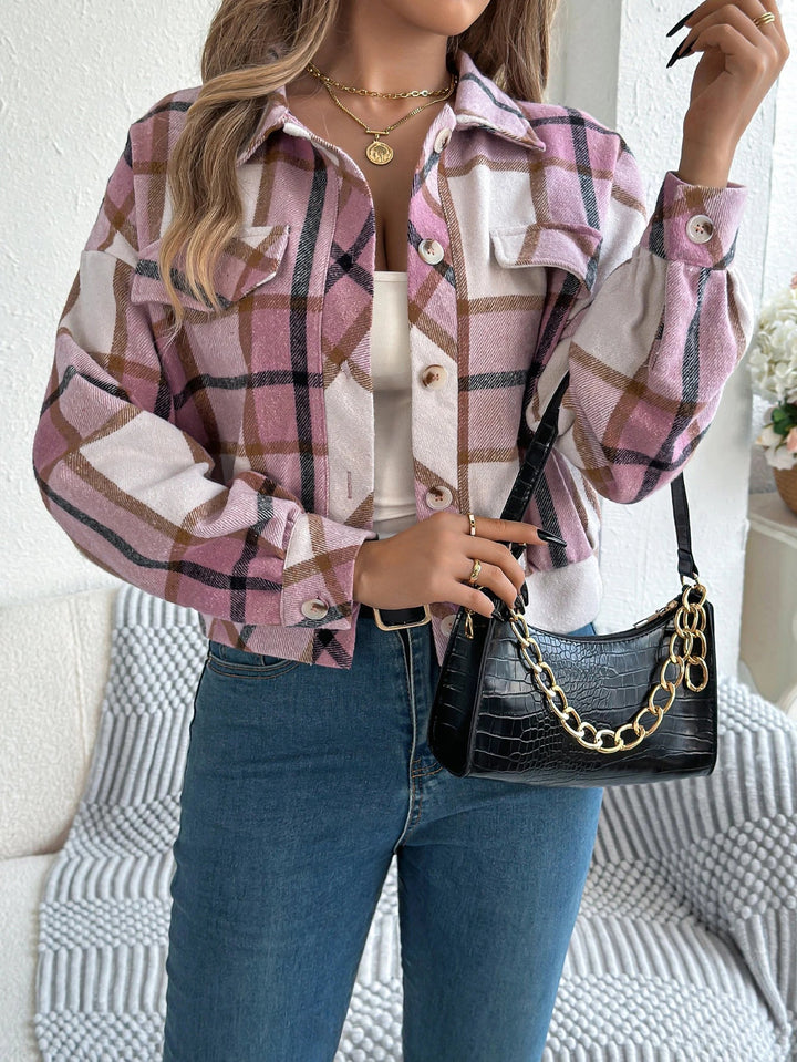 Aubrey Cropped Flannel Shacket
