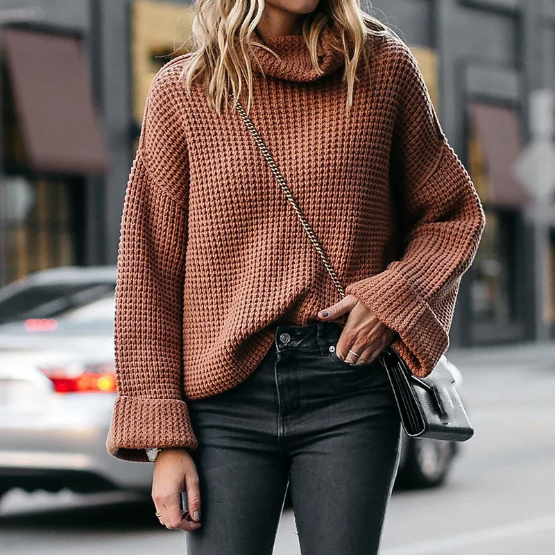 Loft Waffle Turtleneck Sweater