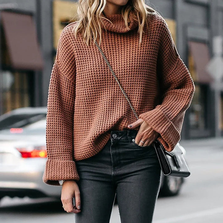 Loft Waffle Turtleneck Sweater