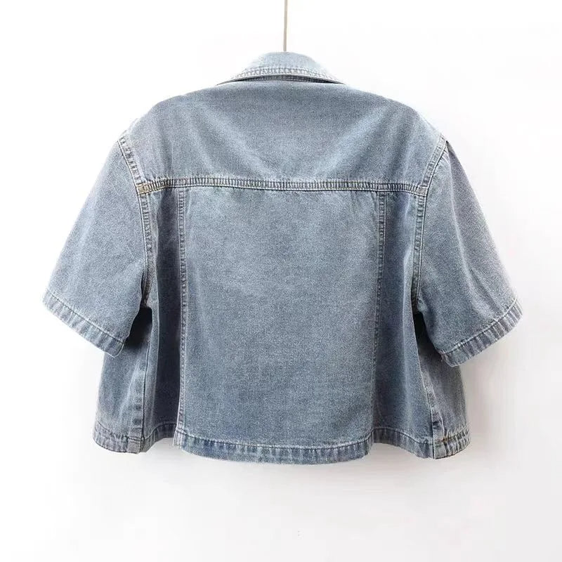 Essence Cropped Denim Jacket