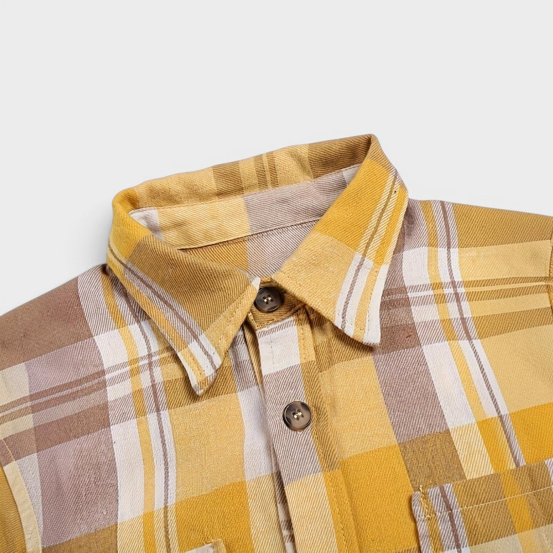 Hortensia™ | Long-Sleeve Check Shirt