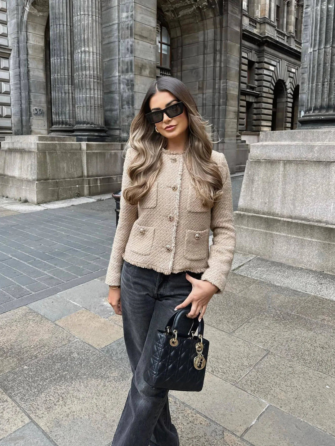 Adriana™ | Beige Jacket with Pockets