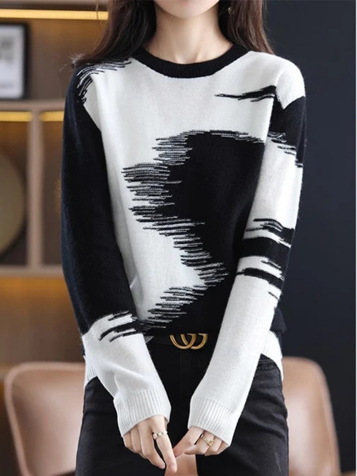 Brushstroke Knit Pullover