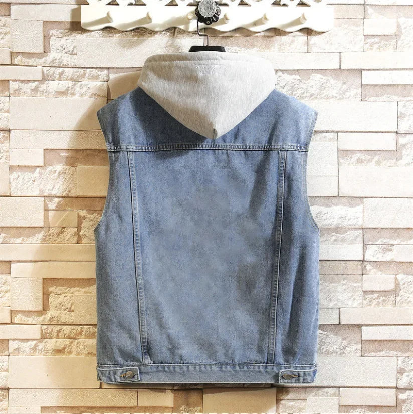 Rogue Hooded Denim Vest