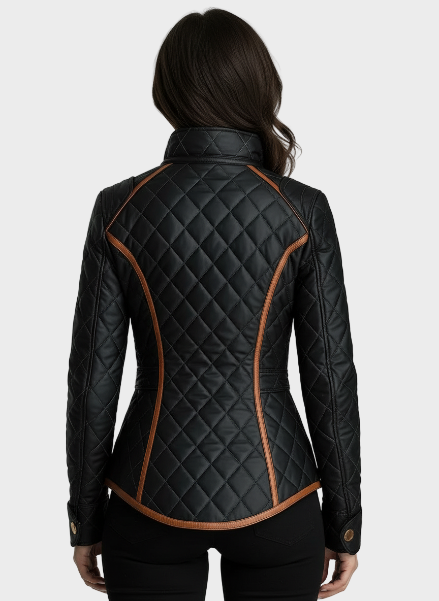 Lillian – Diamond Quilted Down Jacket