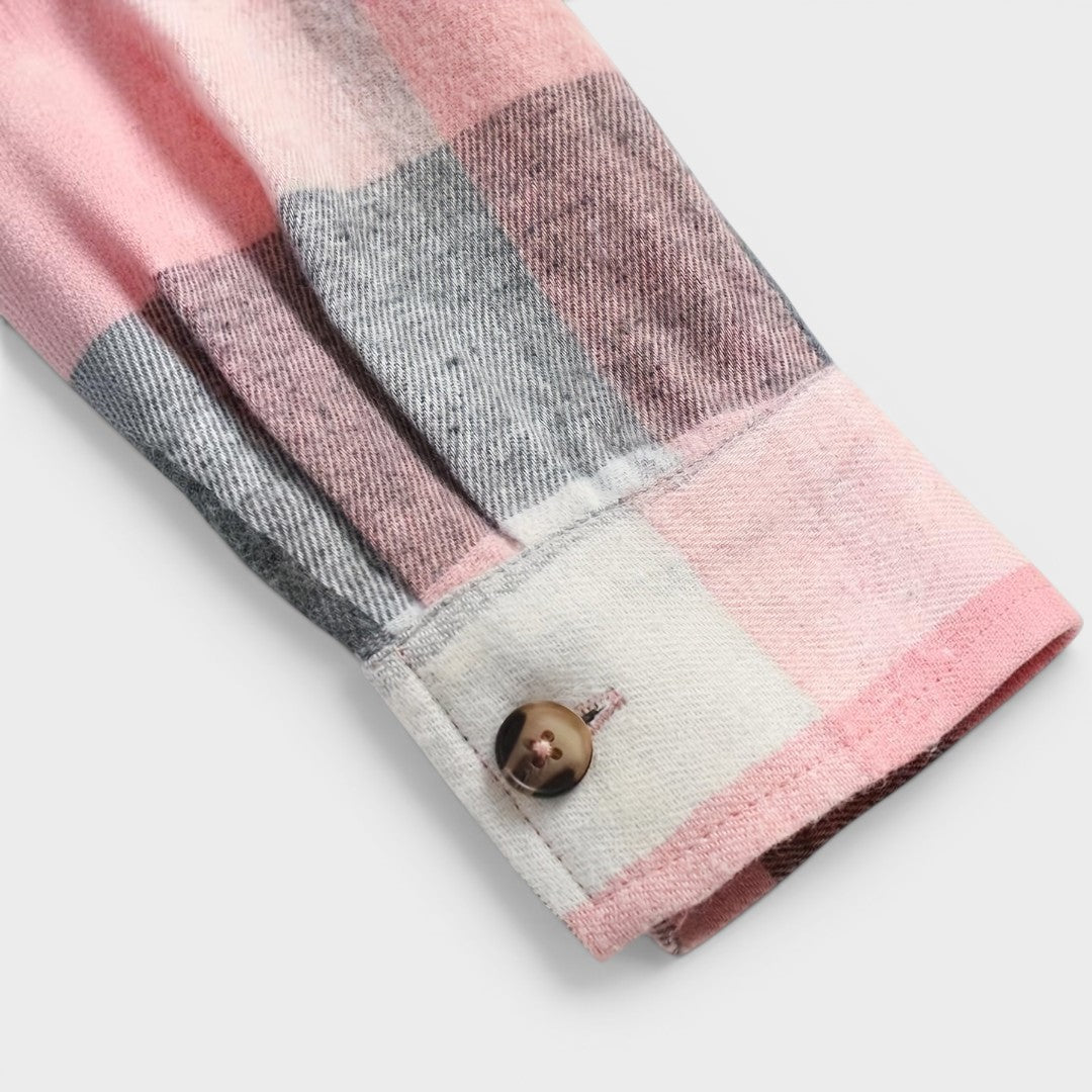 Hortensia™ | Long-Sleeve Check Shirt