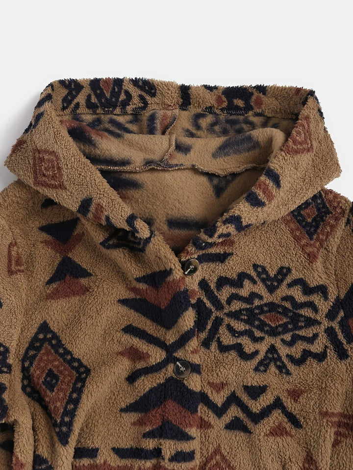 Navajo Hooded Fleece Coat