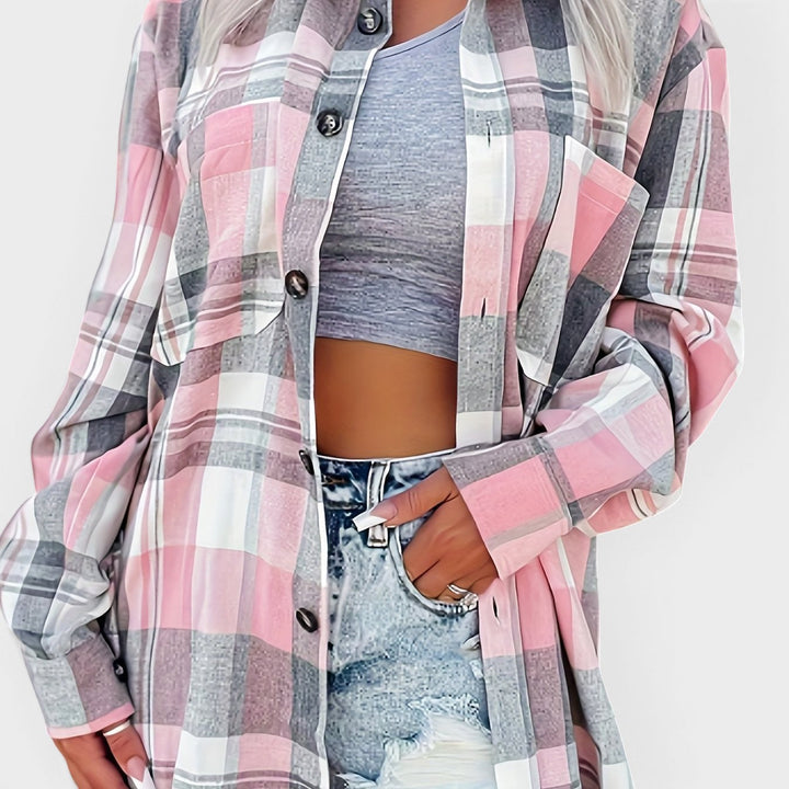 Hortensia™ | Long-Sleeve Check Shirt