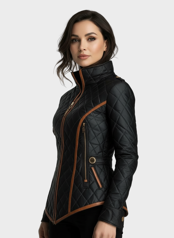 Lillian – Diamond Quilted Down Jacket
