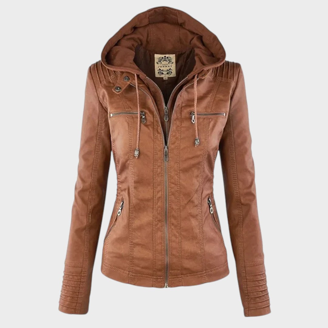 Flora™ | Faux Leather Jacket