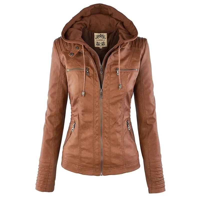 Flora™ | Faux Leather Jacket