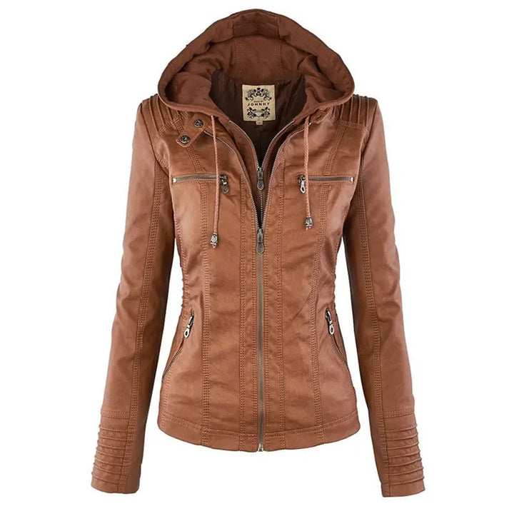 Flora™ | Faux Leather Jacket