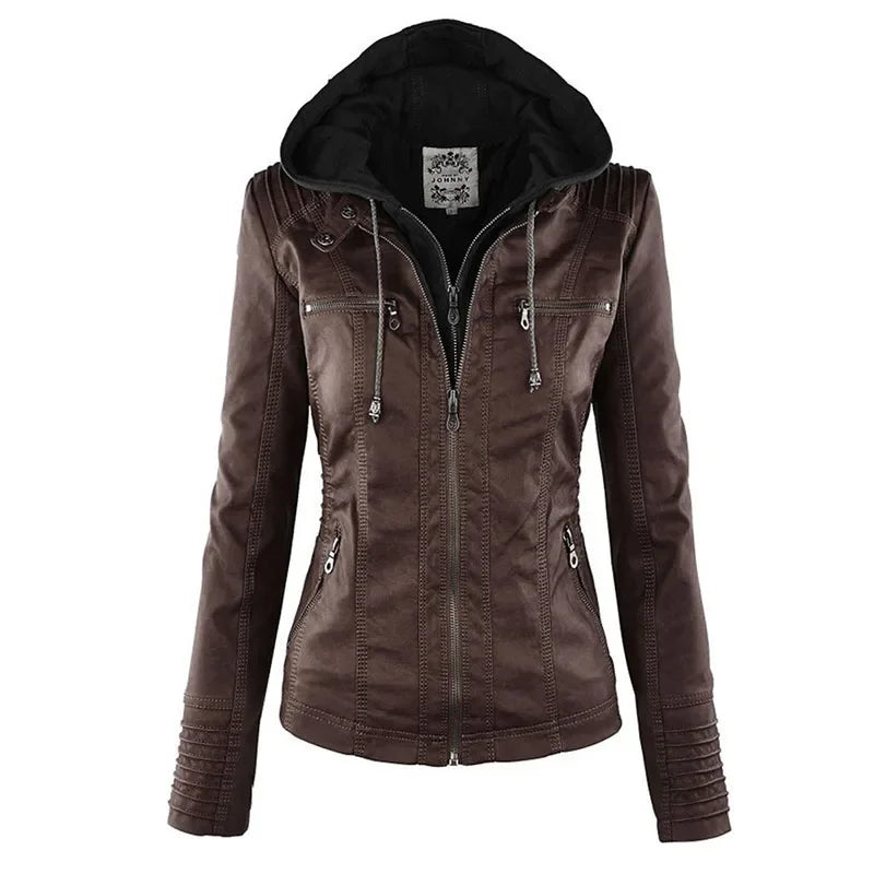 Flora™ | Faux Leather Jacket