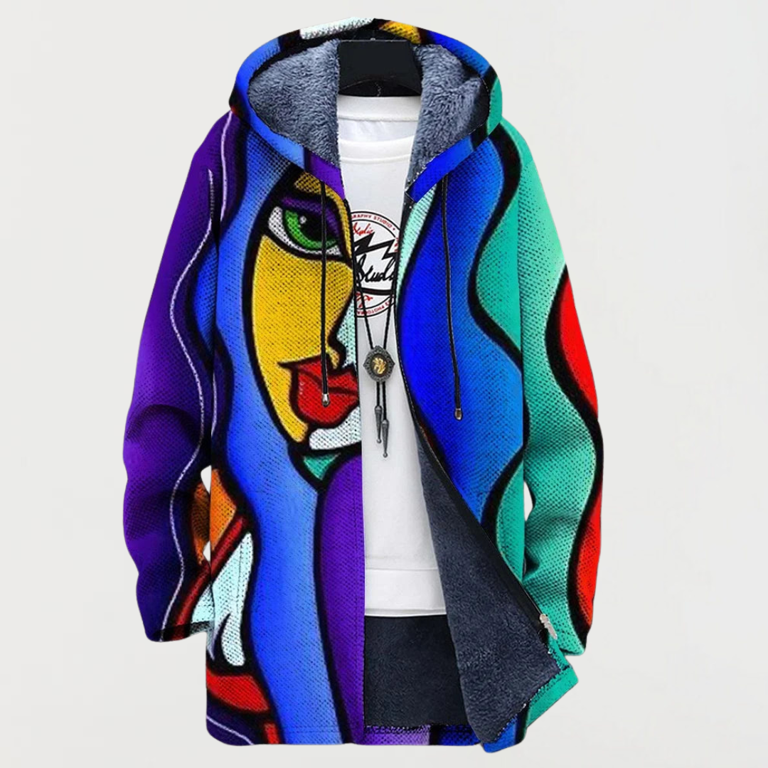 Colourful Graphic Art Hooded Jacket