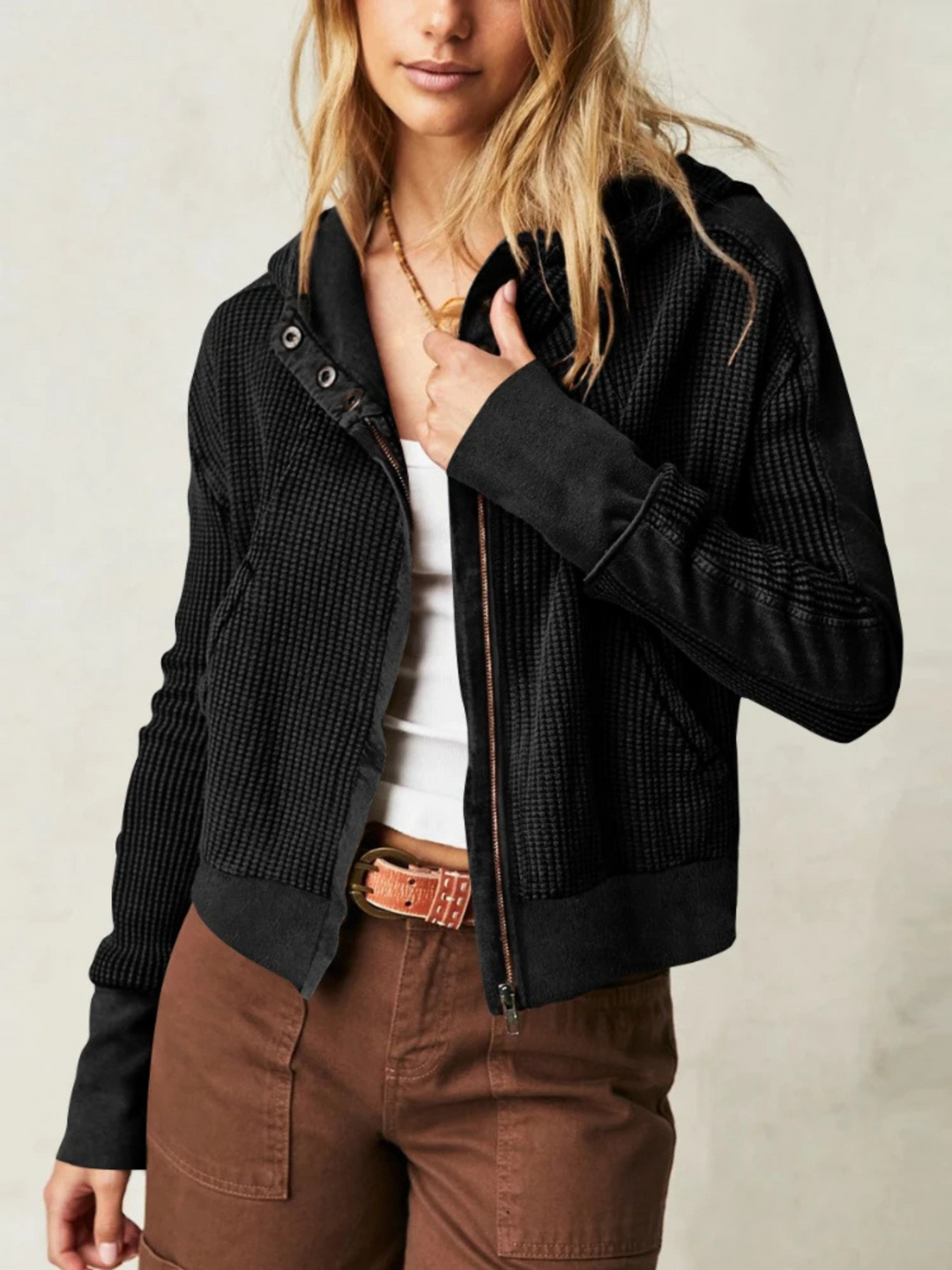 Marlow Waffle Knit Jacket