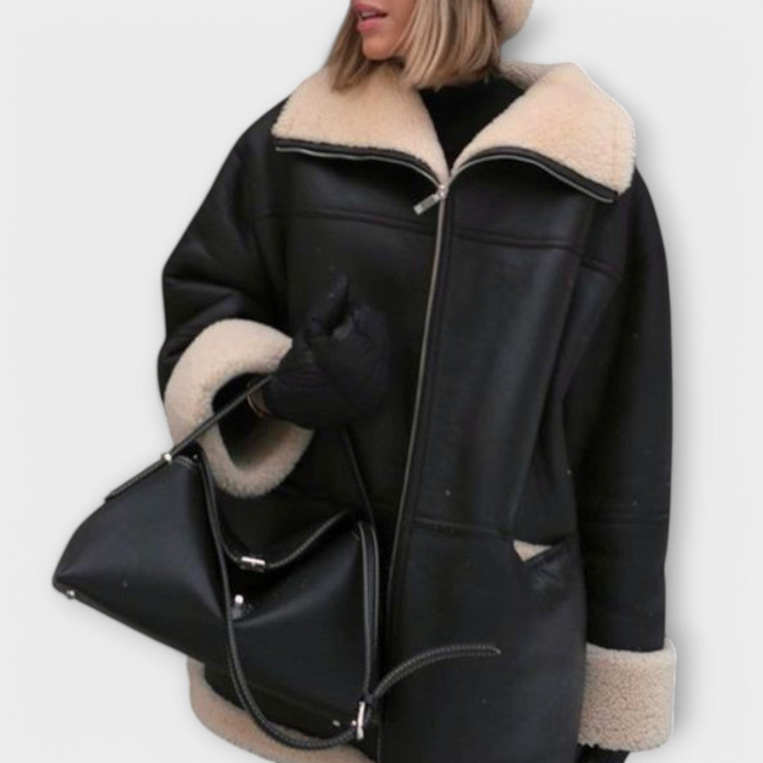 Vitória – Leather-Look Coat