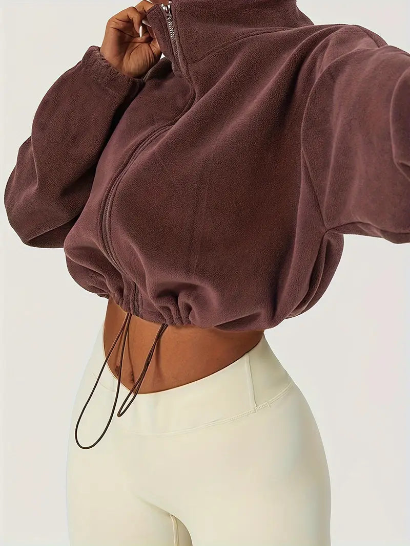 Forma Fleece Cropped Zip-Up