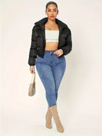 Long Sleeve Short Length Zipper Jacket