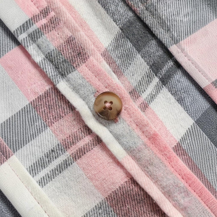 Hortensia™ | Long-Sleeve Check Shirt