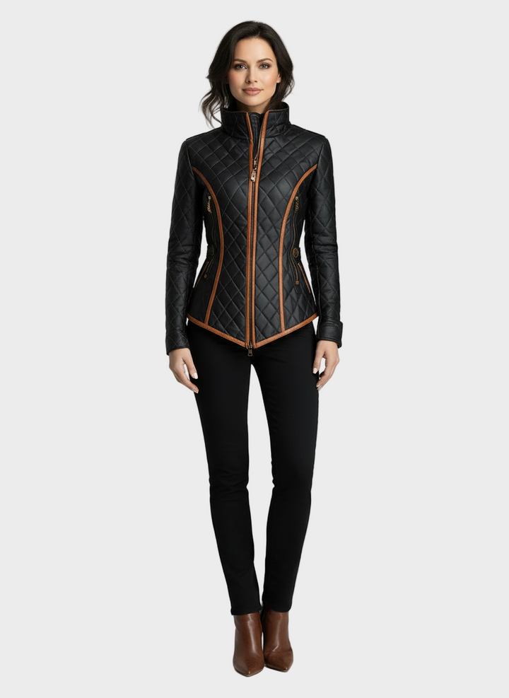 Lillian – Diamond Quilted Down Jacket