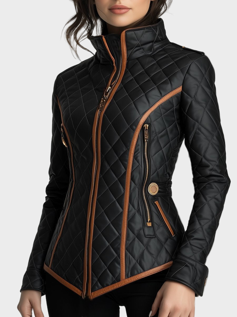 Lillian – Diamond Quilted Down Jacket