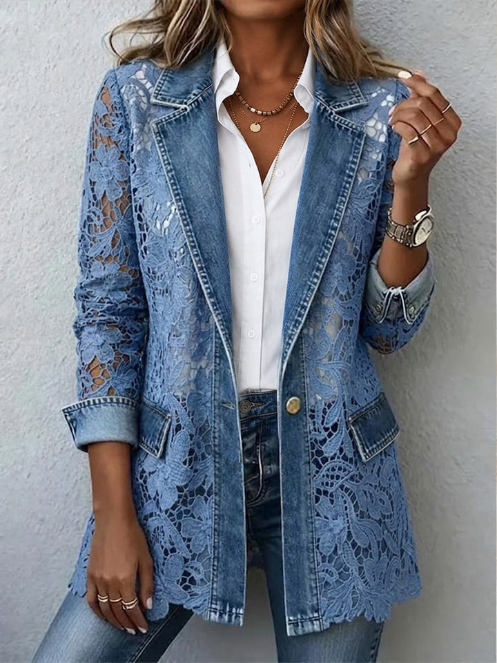 Harper | Lace Insert Jacket