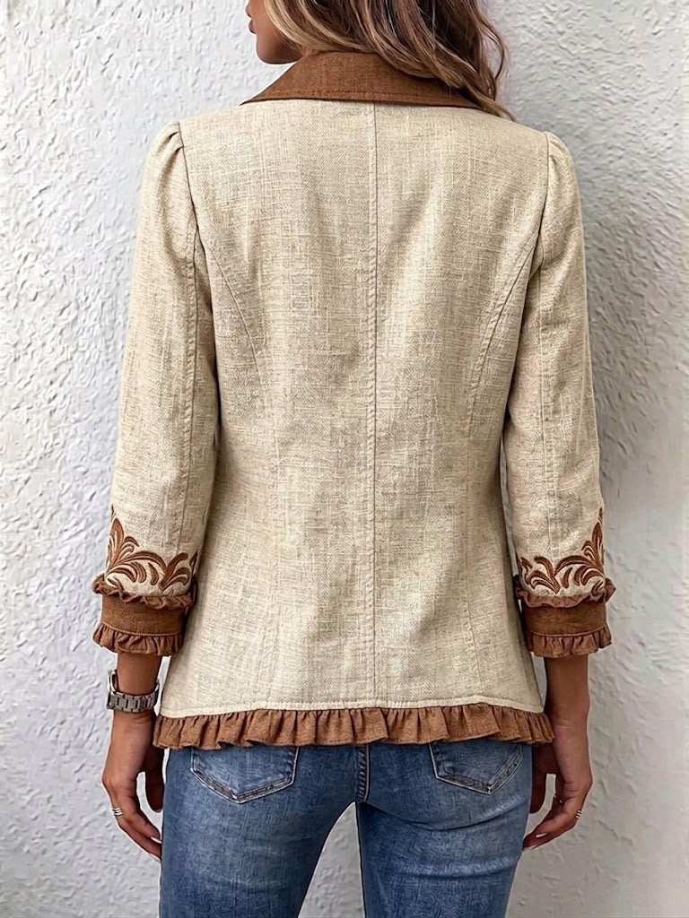 Scarlett | Vintage Bohemian Floral Ruffle Jacket